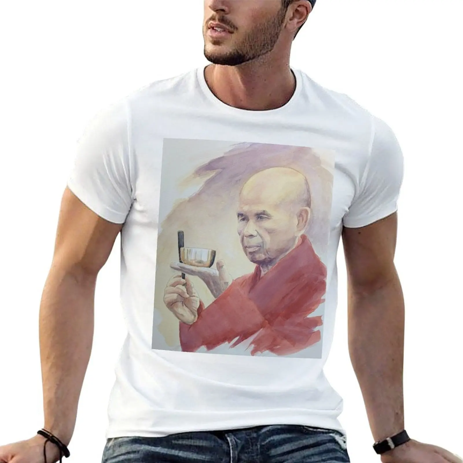 Thich Nhat Hanh, Buddhist monk with bowl watercolor, Plum village T-Shirt t shirt man casual T-Shirt
Thich Nhat Hanh, Buddhist monk with bowl watercolor, Plum village T-Shirt t shirt man casual T-Shirt