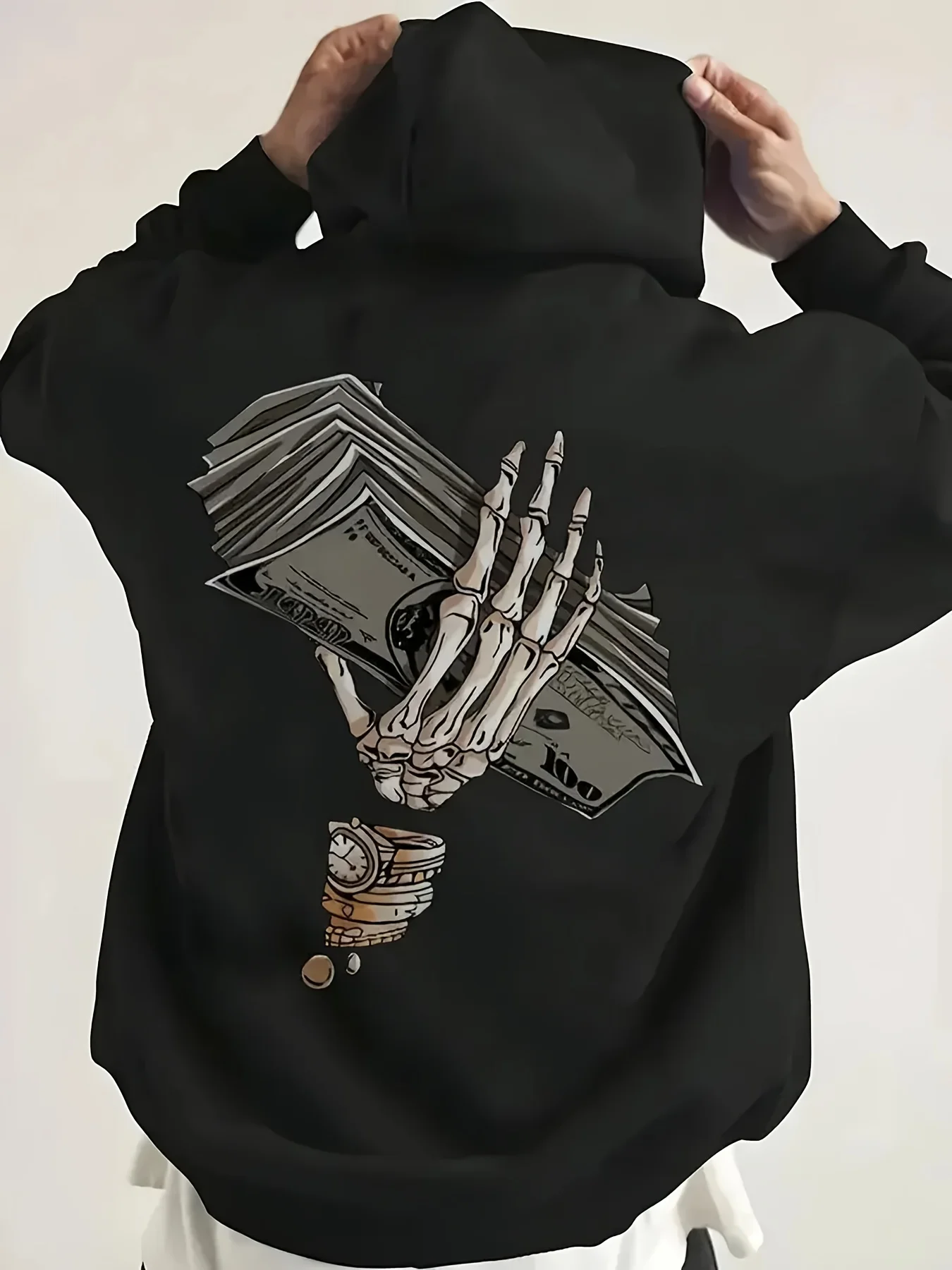 Gothic Money Skeletal Hand Graphic Printing Autumn and Winter Pure Cotton Men's and Women's Hoodies Casual Outdoor Street Sports
Gothic Money Skeletal Hand Graphic Printing Autumn and Winter Pure Cotton Men's and Women's Hoodies Casual Outdoor Street Sports