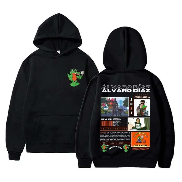 Rapper Alvaro Diaz Felicilandia Print Hoodie Men Women Fashion Hip Hop Oversized Sweatshirt Men's Casual Fleece Cotton Tracksuit
Rapper Alvaro Diaz Felicilandia Print Hoodie Men Women Fashion Hip Hop Oversized Sweatshirt Men's Casual Fleece Cotton Tracksuit