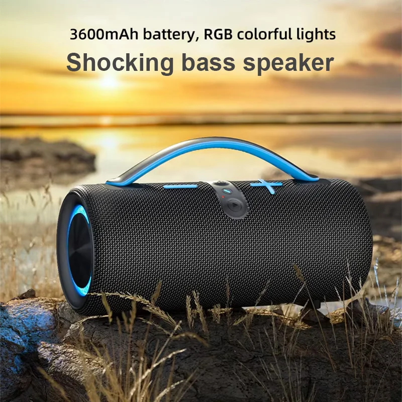 Portable Wireless Bluetooth Speaker Outdoor Fabric Waterproof Subwoofer with RGB Light Game HIFI Heavy Bass Audio 40W High Power
Portable Wireless Bluetooth Speaker Outdoor Fabric Waterproof Subwoofer with RGB Light Game HIFI Heavy Bass Audio 40W High Power