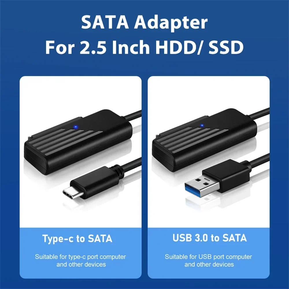 SATA to USB 3.0 Adapter Type C to SATA Cable 5Gbps High Speed Data Transmission For 2.5 Inch HDD Hard Drive SATA Adapter
SATA to USB 3.0 Adapter Type C to SATA Cable 5Gbps High Speed Data Transmission For 2.5 Inch HDD Hard Drive SATA Adapter