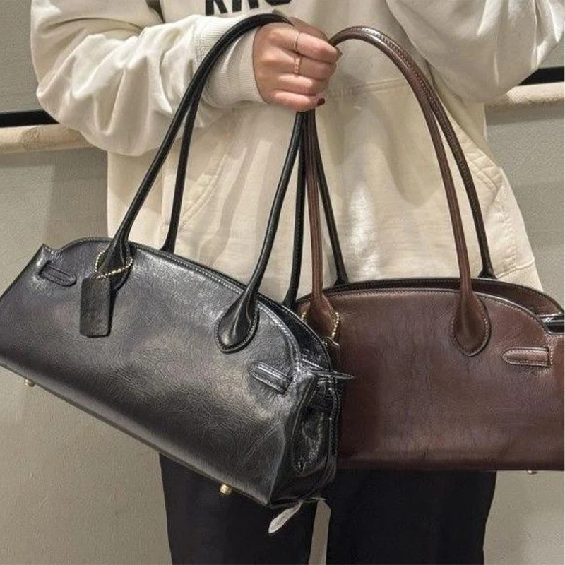 Women's Quality Leather Shoulder Bags Brand Large Capacity Versatile Female Luxury Lazy Commuting Handbag Boston Underarm Bag
Women's Quality Leather Shoulder Bags Brand Large Capacity Versatile Female Luxury Lazy Commuting Handbag Boston Underarm Bag