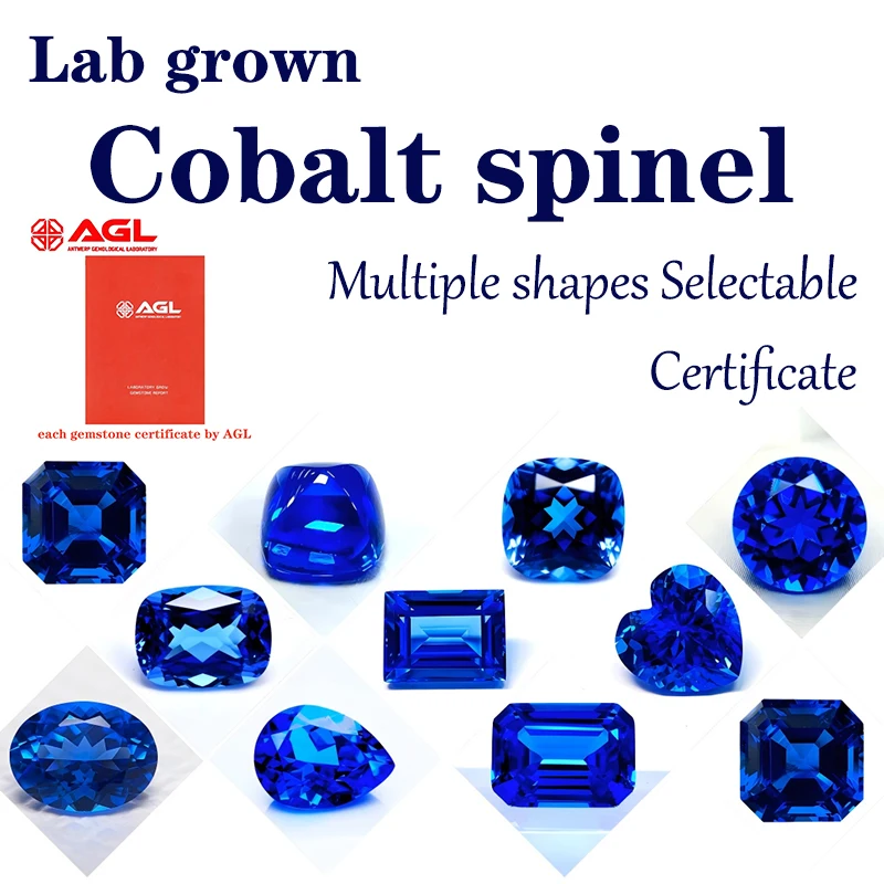Cobalt Spinel Lab Grown Gemstone VVS1 for DIY Jewelry Making Materials Certificate Multiple Shapes Selectable Factory Wholesale 
Cobalt Spinel Lab Grown Gemstone VVS1 for DIY Jewelry Making Materials Certificate Multiple Shapes Selectable Factory Wholesale