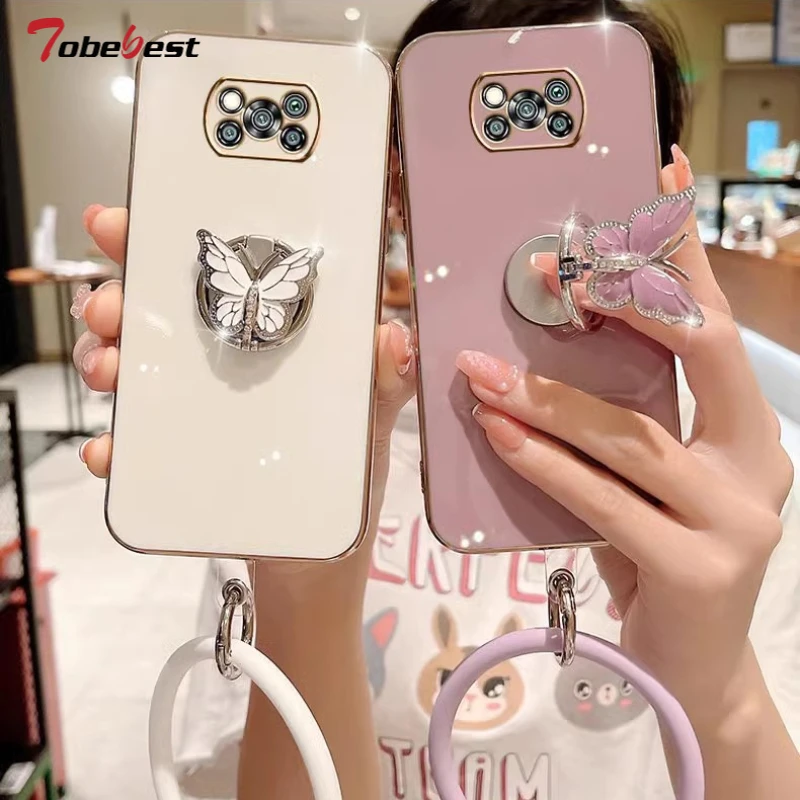 3D Butterfly 360 Ring Phone Holder Plating Silicone Case for Xiaomi Poco X3 Pro NFC GT Stand Bracket Cover
3D Butterfly 360 Ring Phone Holder Plating Silicone Case for Xiaomi Poco X3 Pro NFC GT Stand Bracket Cover