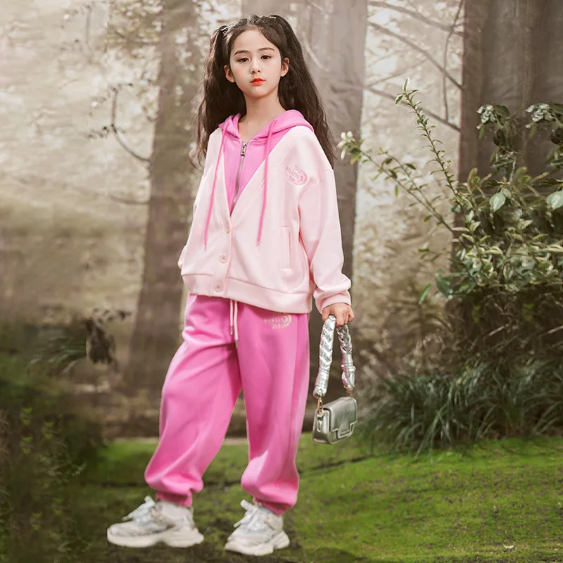 2024 Spring Autumn Teenager Girl 2PCS Clothes Set Children Girl Patchwork Hooded Sweat Coats+Sport Pants Kids Girl Tracksuit
2024 Spring Autumn Teenager Girl 2PCS Clothes Set Children Girl Patchwork Hooded Sweat Coats+Sport Pants Kids Girl Tracksuit