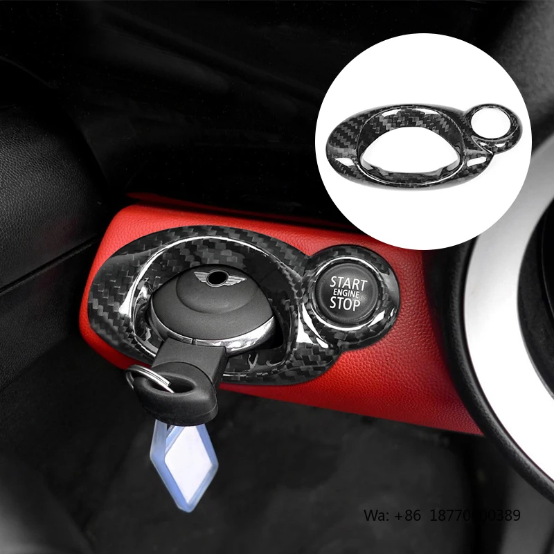 Shasha Carbon Fiber Real Ignition Starter Switch Key Bezel Interior Accessories Trim Decoration Cover for Mini Cooper R54 R56
Shasha Carbon Fiber Real Ignition Starter Switch Key Bezel Interior Accessories Trim Decoration Cover for Mini Cooper R54 R56
