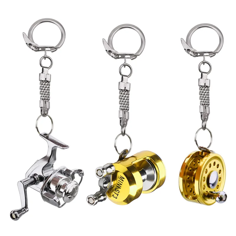 New Metal Fishing Wheel Decoration Pendant Mini Wheel With Rocking Key Chain Party Gift Wholesale
New Metal Fishing Wheel Decoration Pendant Mini Wheel With Rocking Key Chain Party Gift Wholesale
