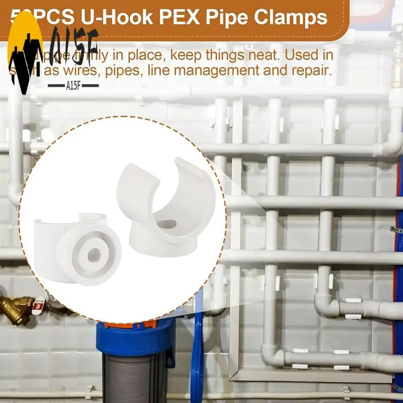 A15F-PEX Clips Pipe Clamp, Pipe Clamp For PVC Water Pipes And Tubing Hoses, Plastic U-Shaped Pipe Clamp Tools
A15F-PEX Clips Pipe Clamp, Pipe Clamp For PVC Water Pipes And Tubing Hoses, Plastic U-Shaped Pipe Clamp Tools