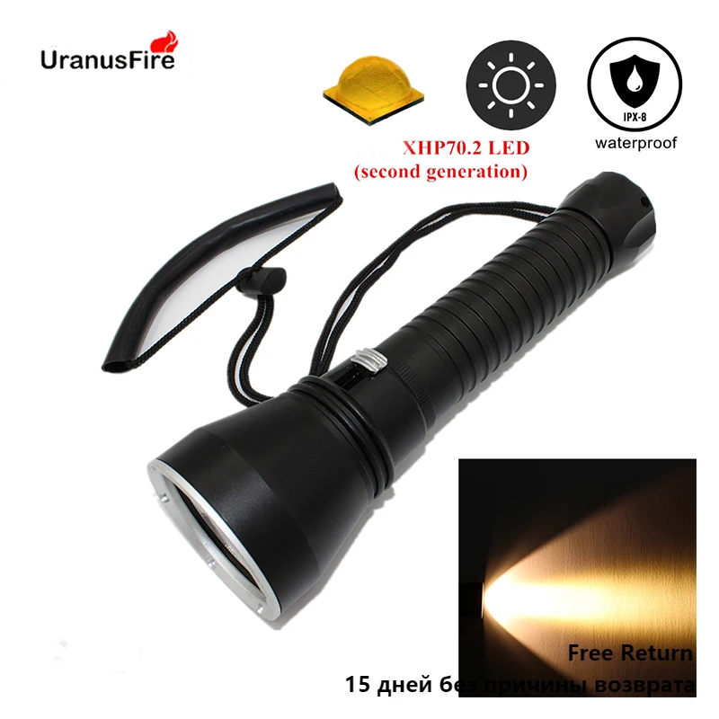 Dive Flashlight XHP70.2 LED Flashlight Yellow Light Diving Torch Waterproof Spearfishing Lamp Underwater Hunting Lanterna
Dive Flashlight XHP70.2 LED Flashlight Yellow Light Diving Torch Waterproof Spearfishing Lamp Underwater Hunting Lanterna