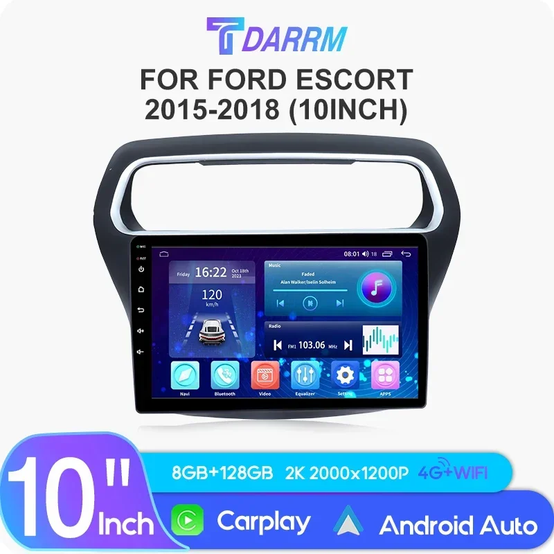 For FORD Escort 2015-2018 Car Screen Radio Android 12 Automotivo Multimedia Screen Stereo Carplay Navigation Player
For FORD Escort 2015-2018 Car Screen Radio Android 12 Automotivo Multimedia Screen Stereo Carplay Navigation Player