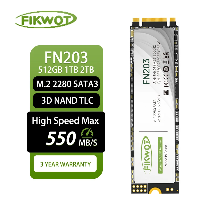 Fikwot 2,5 " sata3 SSD M.2 2280 NGFF 550 МБ/с 256 ГБ 512 ГБ 1 ТБ 2 ТБ SSD для ноутбуков, настольных ПК, 3D NAND SSD
Fikwot 2,5 " sata3 SSD M.2 2280 NGFF 550 МБ/с 256 ГБ 512 ГБ 1 ТБ 2 ТБ SSD для ноутбуков, настольных ПК, 3D NAND SSD