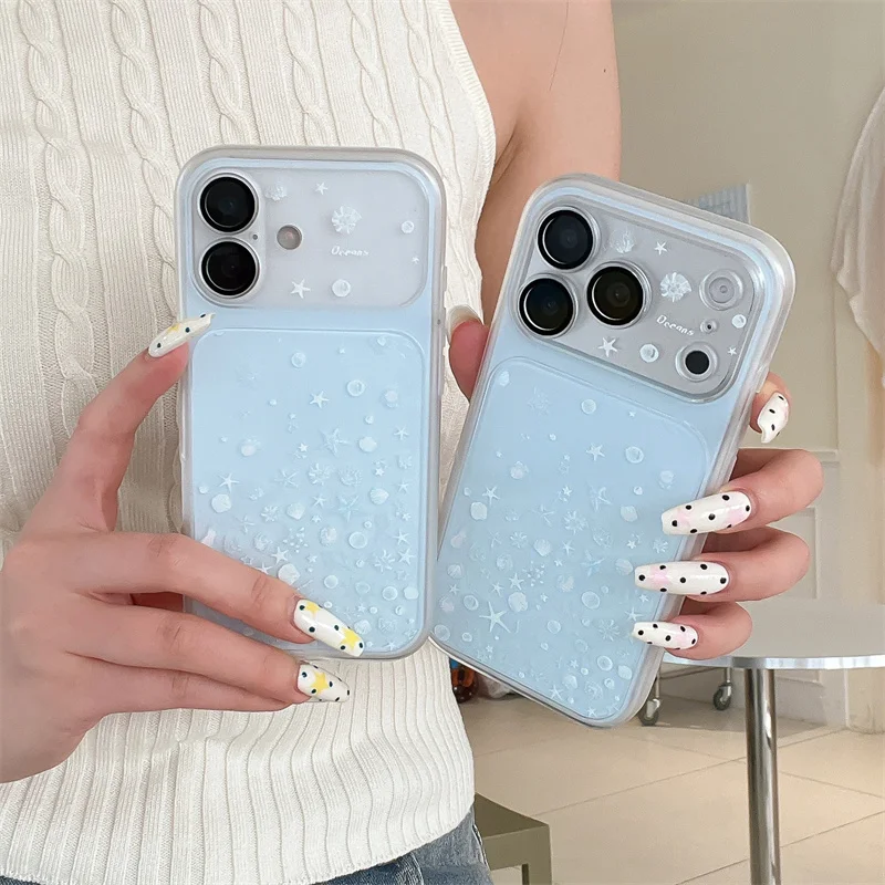 Kawaii Light Blue Ocean Print Phone Case with Starfish Shell Details for iPhone 15 16 17 Pro Max Shockproof Protective Cover
Kawaii Light Blue Ocean Print Phone Case with Starfish Shell Details for iPhone 15 16 17 Pro Max Shockproof Protective Cover