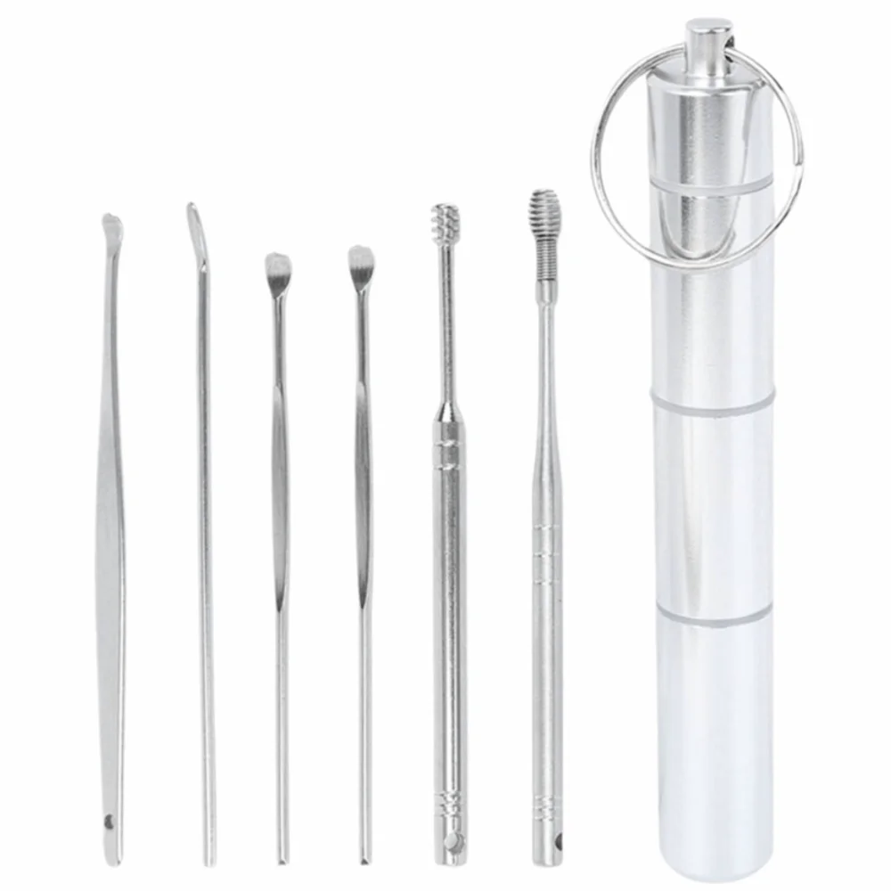 6 Pcs Durable Stainless Steel Ear Wax Pickers Widened Spiral Head Ear Wax Remover Smooth Polished Earwax Removal Kit Home Use
6 Pcs Durable Stainless Steel Ear Wax Pickers Widened Spiral Head Ear Wax Remover Smooth Polished Earwax Removal Kit Home Use