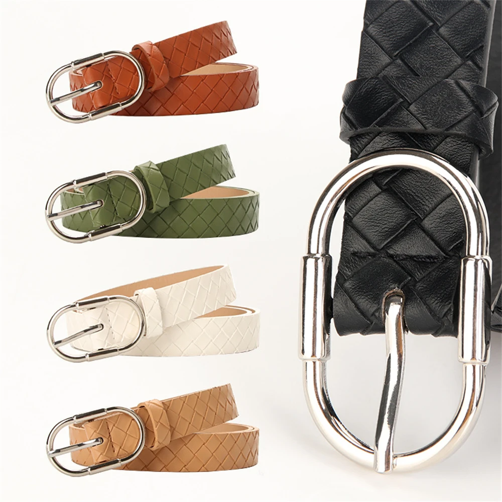 Weave texture fashion tie-in women's decorative dress skirt fashion trend pu alloy pin buckle belt K813
Weave texture fashion tie-in women's decorative dress skirt fashion trend pu alloy pin buckle belt K813