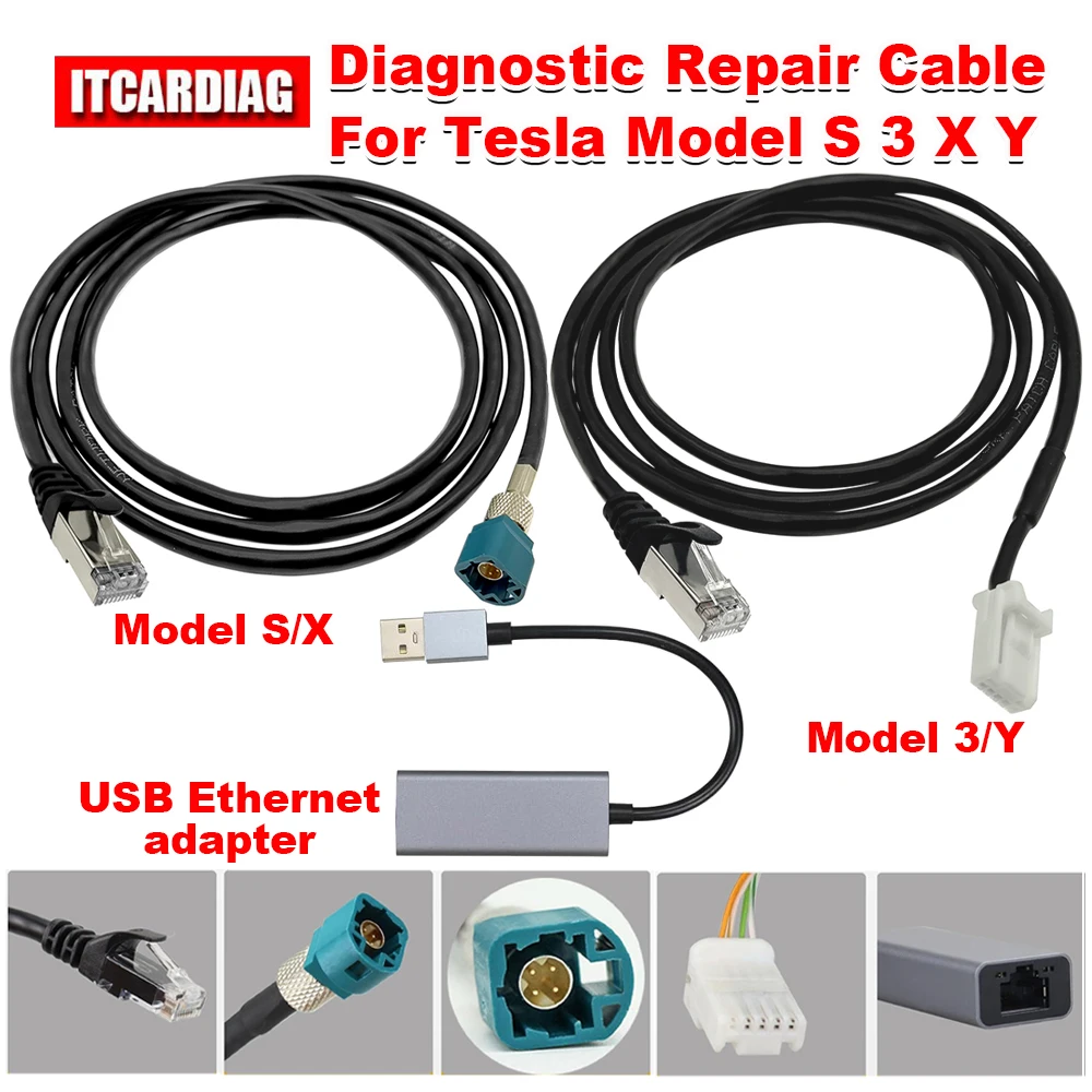Для диагностического сервисного кабеля Tesla Ethernet для Tesla Model S 3 X Y 1137658-00-A 1137658-00-C Ремонтный кабель USB-адаптер Ethernet
Для диагностического сервисного кабеля Tesla Ethernet для Tesla Model S 3 X Y 1137658-00-A 1137658-00-C Ремонтный кабель USB-адаптер Ethernet