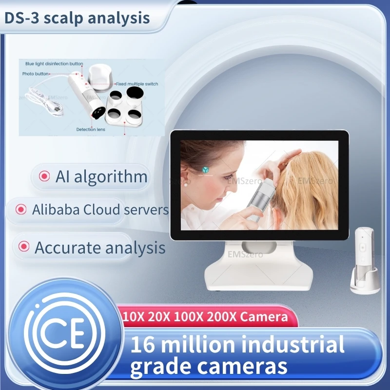 DS3 Scalp Detector Multispectral Detection 16 Milion High-definition Detection Lens A Hundred Times Magnification Scalp Problem
DS3 Scalp Detector Multispectral Detection 16 Milion High-definition Detection Lens A Hundred Times Magnification Scalp Problem