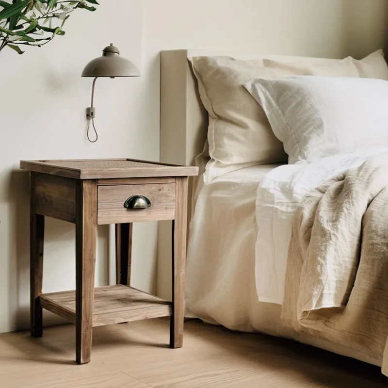 Handcrafted Solid Wood Nightstand, Rustic Log Vintage Storage Cabinet, Farmhouse Americana Accent Table for Bedroom Furniture
Handcrafted Solid Wood Nightstand, Rustic Log Vintage Storage Cabinet, Farmhouse Americana Accent Table for Bedroom Furniture