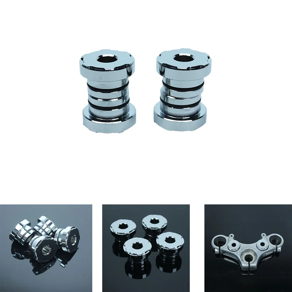 4 PCS Chrome Aluminum Solid Handlebar Riser Bushing Kit For Harley Touring Softail Dyna
4 PCS Chrome Aluminum Solid Handlebar Riser Bushing Kit For Harley Touring Softail Dyna