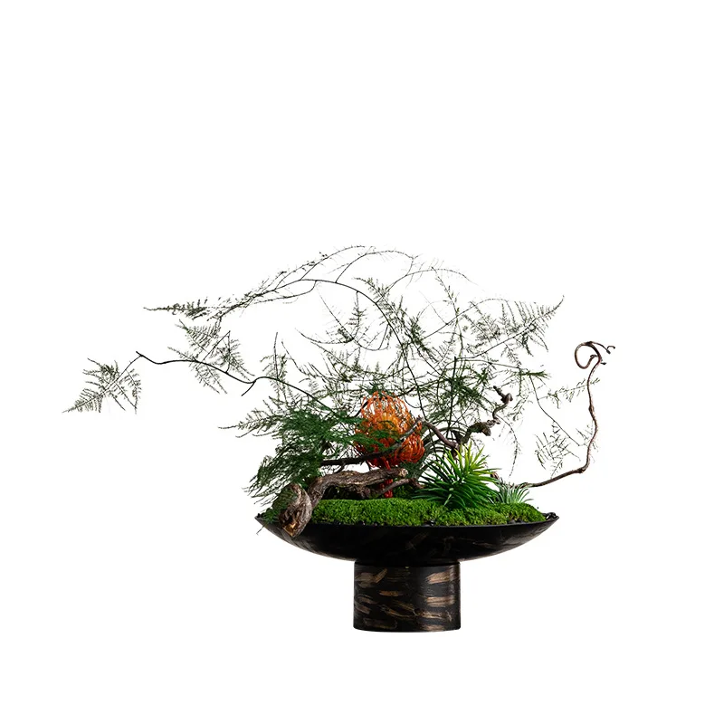 Hotel restaurant living room large dining table simulated flower art dried immortal desktop green
Hotel restaurant living room large dining table simulated flower art dried immortal desktop green