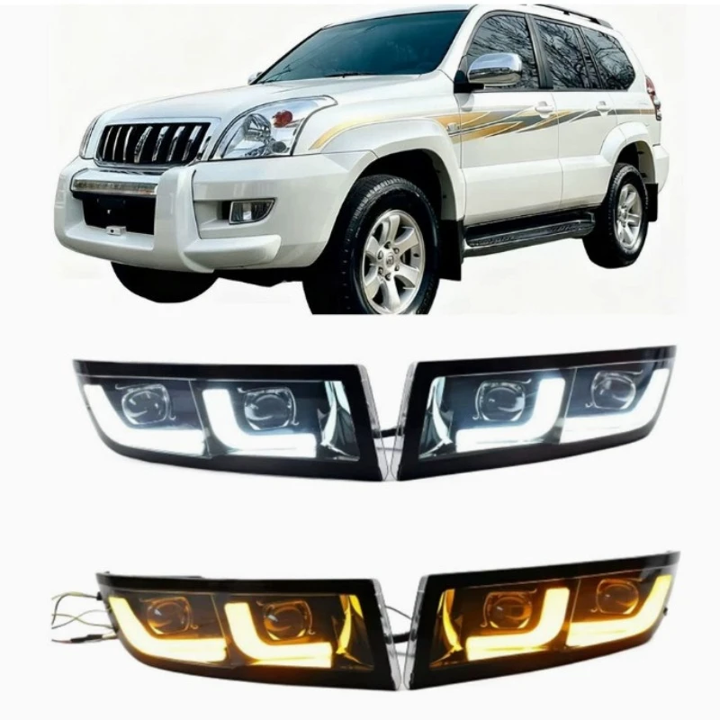 For Toyota Land Cruiser Prado FJ120 LC120 2002-2010 Car Lens Fog Lamp Led Daytime Running Light Modified DRL Dymanic Turn Signal
For Toyota Land Cruiser Prado FJ120 LC120 2002-2010 Car Lens Fog Lamp Led Daytime Running Light Modified DRL Dymanic Turn Signal