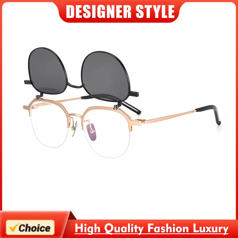 9999 Style Titanium Flip-up Glasses Frame UV400 Sunglasses Dual-use Eyeglasses for Men Women Lightweight Eyewear 999 S400T
9999 Style Titanium Flip-up Glasses Frame UV400 Sunglasses Dual-use Eyeglasses for Men Women Lightweight Eyewear 999 S400T