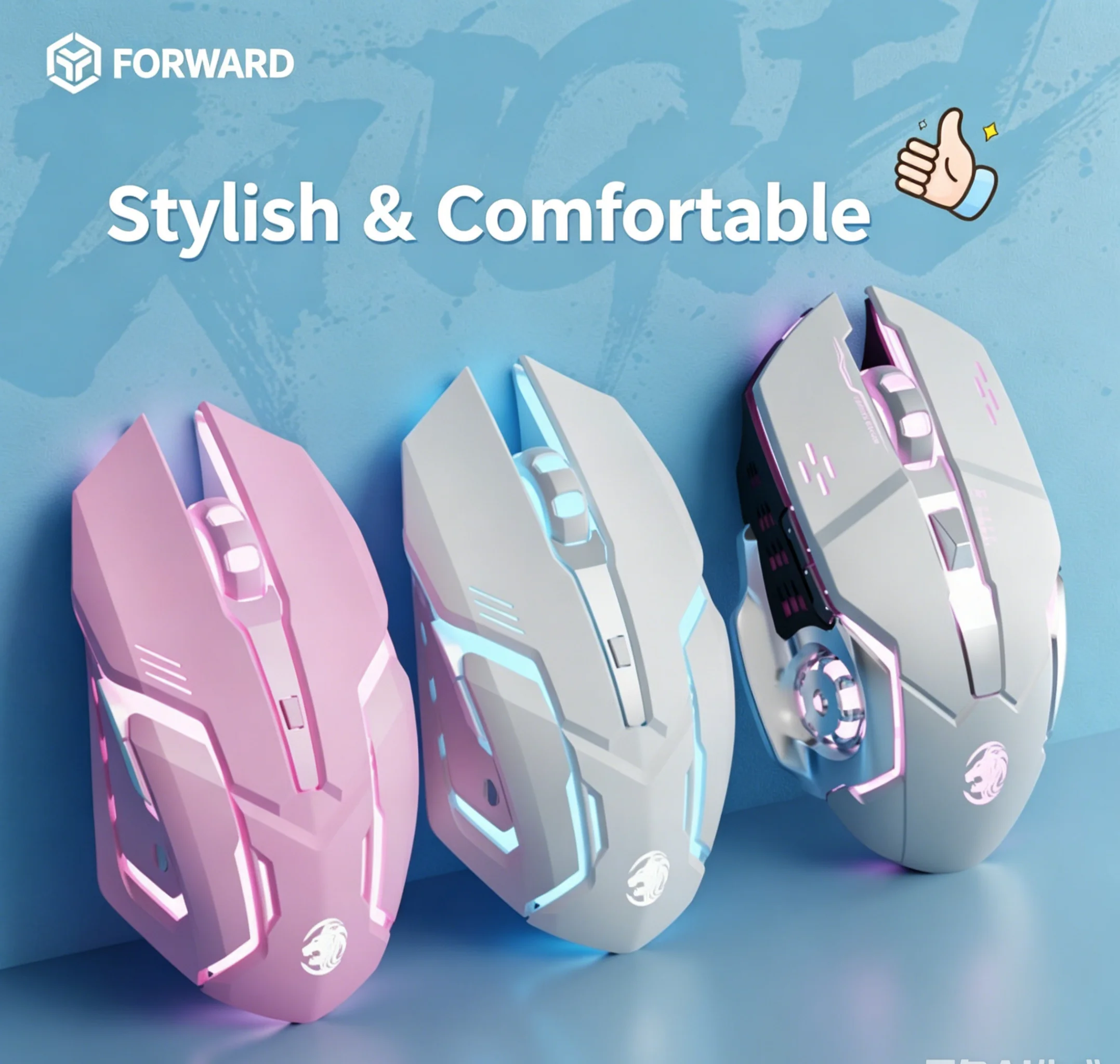 EWENDA wireless mouse Bluetooth silent mechanical gaming charging female computer, notebook, dedicated mouse
EWENDA wireless mouse Bluetooth silent mechanical gaming charging female computer, notebook, dedicated mouse