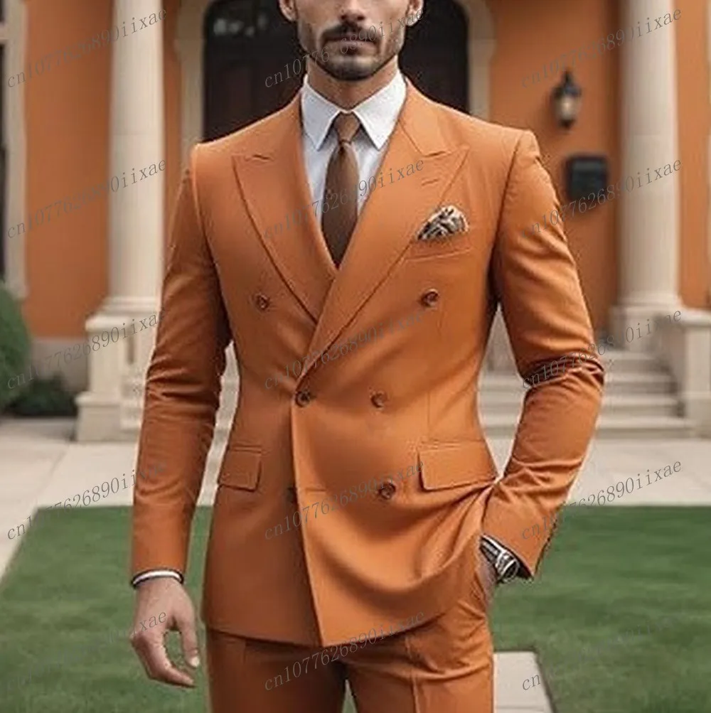 New Formal Occasion Dark Orange Men Suit Groomsman Groom Wedding Party Business Prom Male Tuxedos 2 Piece Set Blazer Pants
New Formal Occasion Dark Orange Men Suit Groomsman Groom Wedding Party Business Prom Male Tuxedos 2 Piece Set Blazer Pants