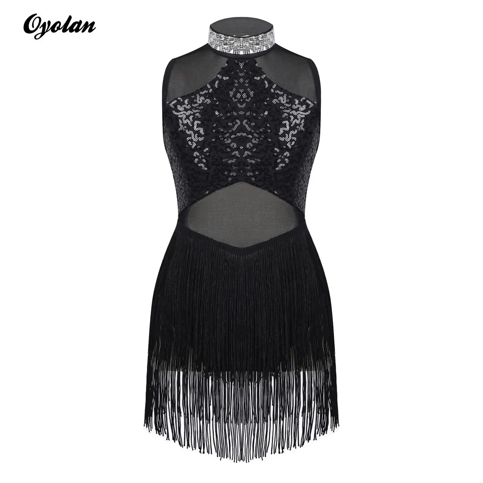 Kids Girls Gymnastics Ballet Leotards Latin Jazz Dance Performance Costume Shiny Sequins Tassels Dance Dress Ballroom Dancewear
Kids Girls Gymnastics Ballet Leotards Latin Jazz Dance Performance Costume Shiny Sequins Tassels Dance Dress Ballroom Dancewear