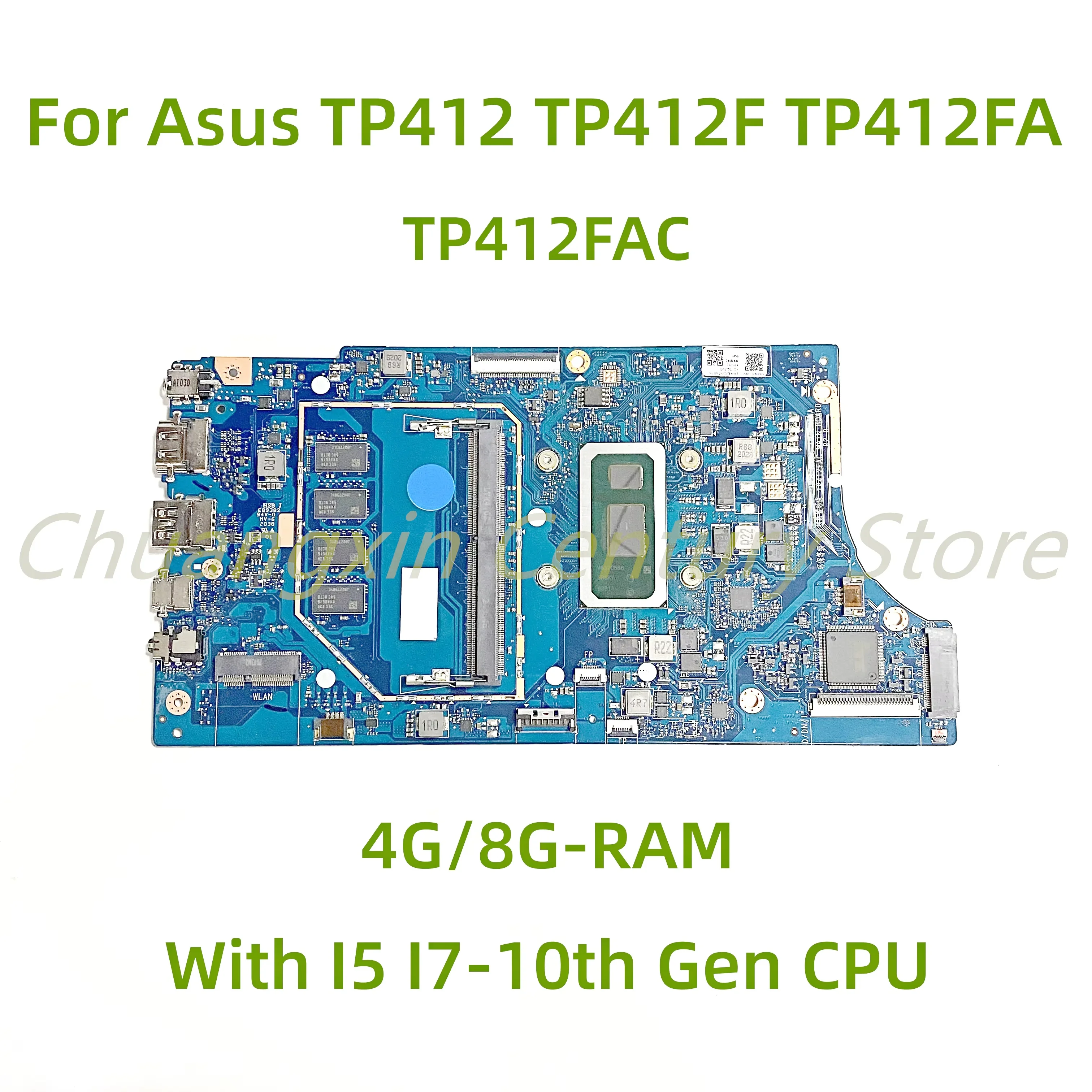 Suitable for Asus TP412 TP412F TP412FAC Laptop motherboard TP412FAC R2.0 with I5 I7-10th Gen CPU 4G/8G-RAM 100% Tested Fully
Suitable for Asus TP412 TP412F TP412FAC Laptop motherboard TP412FAC R2.0 with I5 I7-10th Gen CPU 4G/8G-RAM 100% Tested Fully