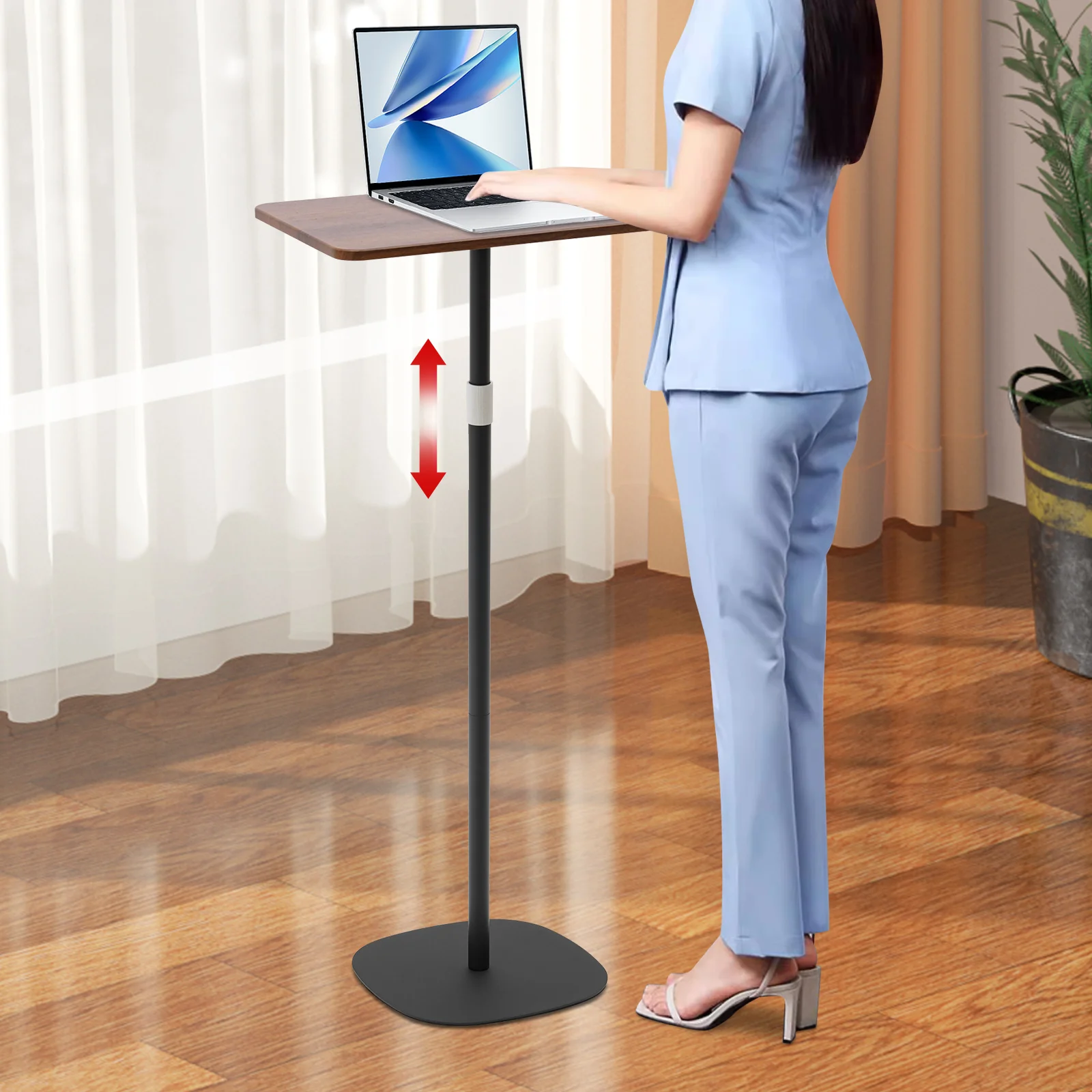 Outdoor Side Table with Metal Pedestal, Small Square Computer Desk Height Adjustable Tall End Drink Coffee for Small Spaces
Outdoor Side Table with Metal Pedestal, Small Square Computer Desk Height Adjustable Tall End Drink Coffee for Small Spaces