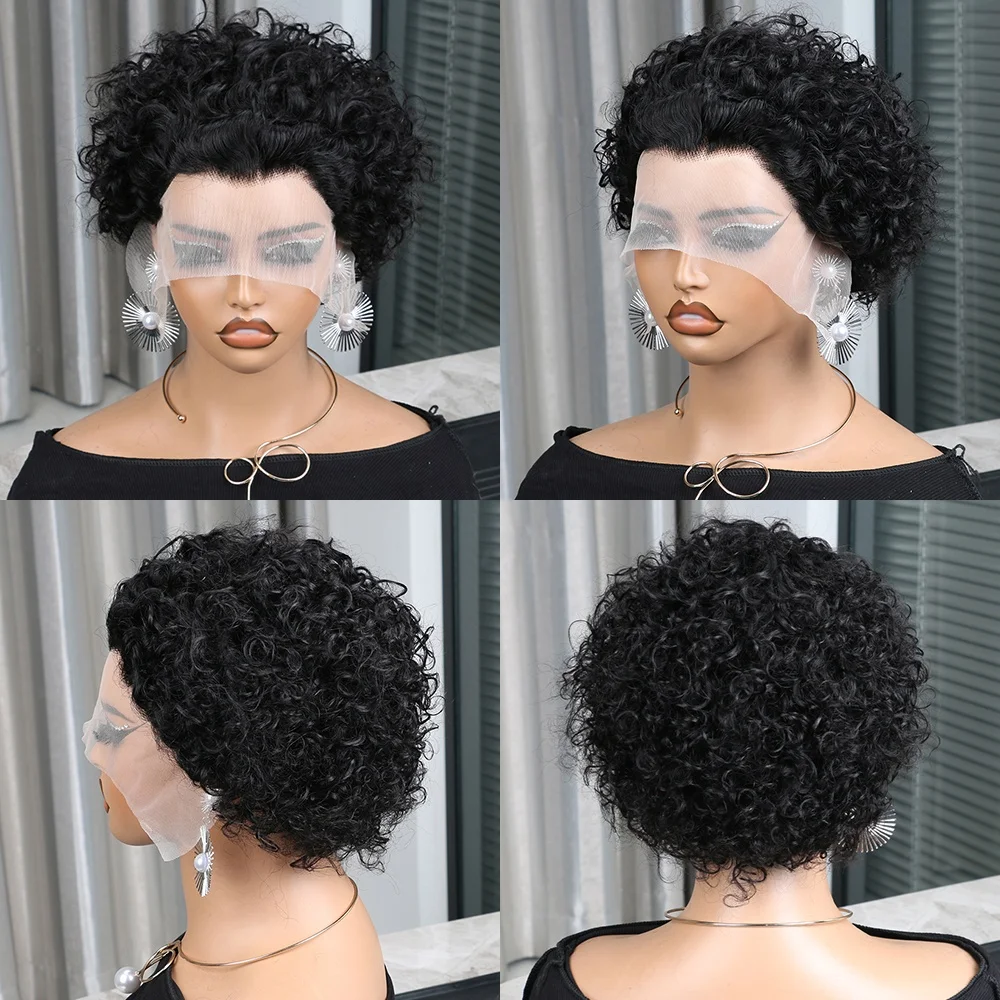 Pixie Cut Lace Wig Bob Wig 13x1 Lace Front Curly Human Hair Short Curly Wigs Pre plucked Transparent HD Human Hair Lace Wigs
Pixie Cut Lace Wig Bob Wig 13x1 Lace Front Curly Human Hair Short Curly Wigs Pre plucked Transparent HD Human Hair Lace Wigs