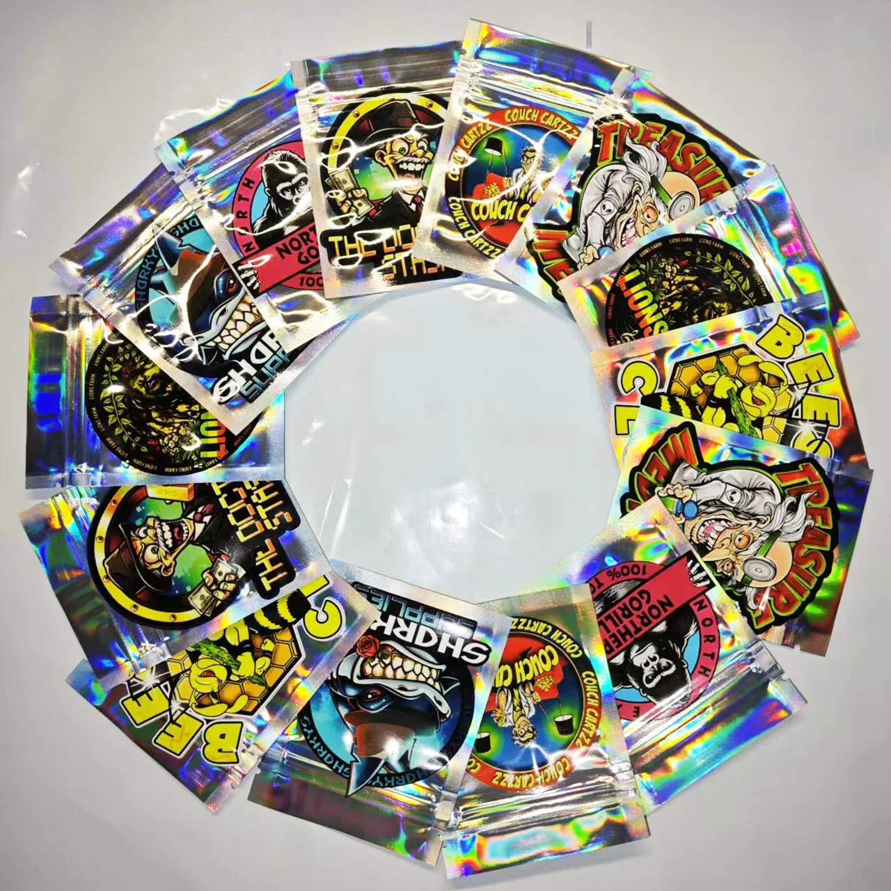 7*10cm Smell Proof Mylar Bags 1g Resealable Zipper Bags with Sealing Food Storage Packaging Pouches Holographic Laser Finish
7*10cm Smell Proof Mylar Bags 1g Resealable Zipper Bags with Sealing Food Storage Packaging Pouches Holographic Laser Finish