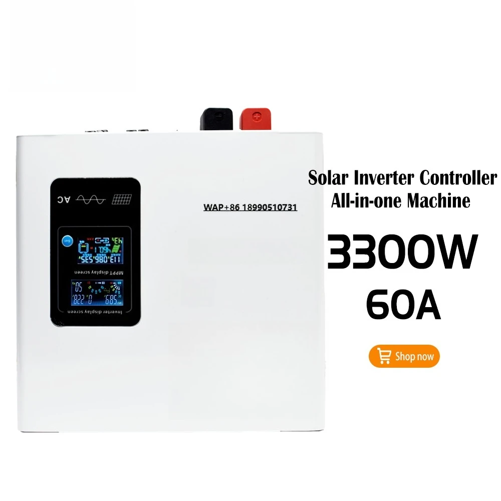 MYAMi 3300W Off-Grid Hybrid Solar Inverter 3.3KW 60A Low Frequency with MPPT Charge Controller for Home Use Single AC Output
MYAMi 3300W Off-Grid Hybrid Solar Inverter 3.3KW 60A Low Frequency with MPPT Charge Controller for Home Use Single AC Output