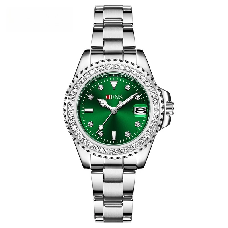 2026 Ofns Women's Diamond Bezel Watch, Luminous Calendar Waterproof, Steel/Leather Strap, Business Quartz Wristwatch for Ladies
2026 Ofns Women's Diamond Bezel Watch, Luminous Calendar Waterproof, Steel/Leather Strap, Business Quartz Wristwatch for Ladies