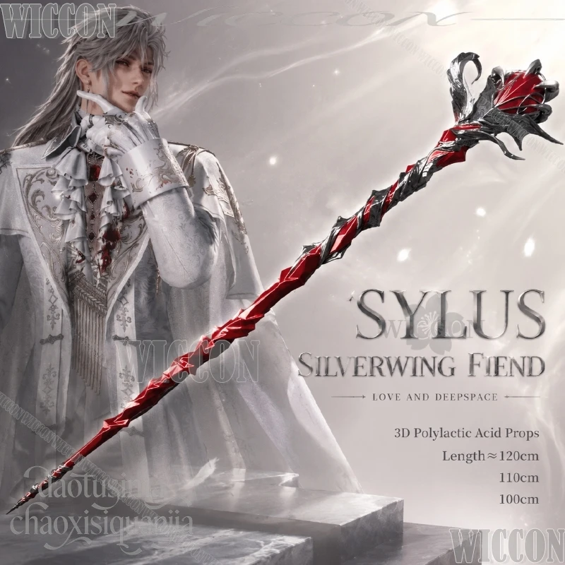 Anime Game Love And Deepspace Cosplay Sylus Silverwing Fiend Vintage Luxurious Goth Staff 3D Polylactic Acid Props Accessories
Anime Game Love And Deepspace Cosplay Sylus Silverwing Fiend Vintage Luxurious Goth Staff 3D Polylactic Acid Props Accessories