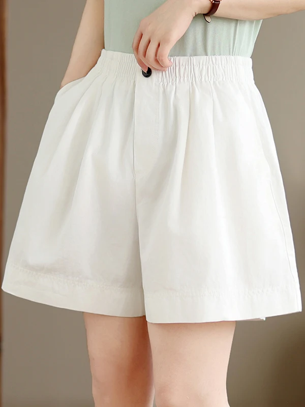Simple A-Line Wide Leg Short Pants Women's Elastic Waist Casual Loose Slimming Versatile Summer Hot Pants Cotton Straight Tube
Simple A-Line Wide Leg Short Pants Women's Elastic Waist Casual Loose Slimming Versatile Summer Hot Pants Cotton Straight Tube