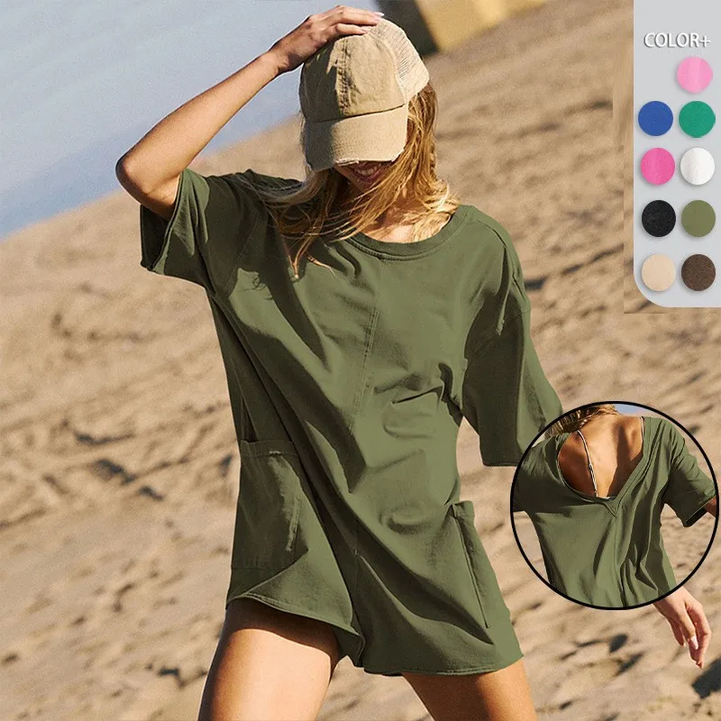 Sexy Casual Loose Jumpsuit with Pockets High Waist Cotton Blend Fabric Women's High Street Fashion One-Piece Suit
Sexy Casual Loose Jumpsuit with Pockets High Waist Cotton Blend Fabric Women's High Street Fashion One-Piece Suit