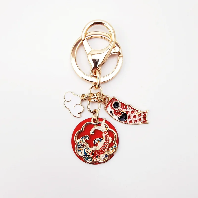 Cute Koi Deer Lucky Ethnic Chinese Style KeyChain For Women Enamel Delicate Gold Color Bag Charms Car Key Decoration Key chain
Cute Koi Deer Lucky Ethnic Chinese Style KeyChain For Women Enamel Delicate Gold Color Bag Charms Car Key Decoration Key chain