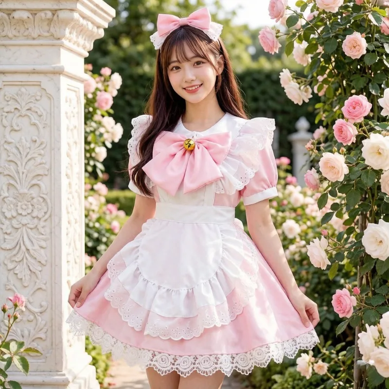 Japanese Cute Lolita Bunny Maid Dress, Black White Waitress Uniform, Sweet Lace Cosplay Princess Party Anime Role Play Outfit
Japanese Cute Lolita Bunny Maid Dress, Black White Waitress Uniform, Sweet Lace Cosplay Princess Party Anime Role Play Outfit