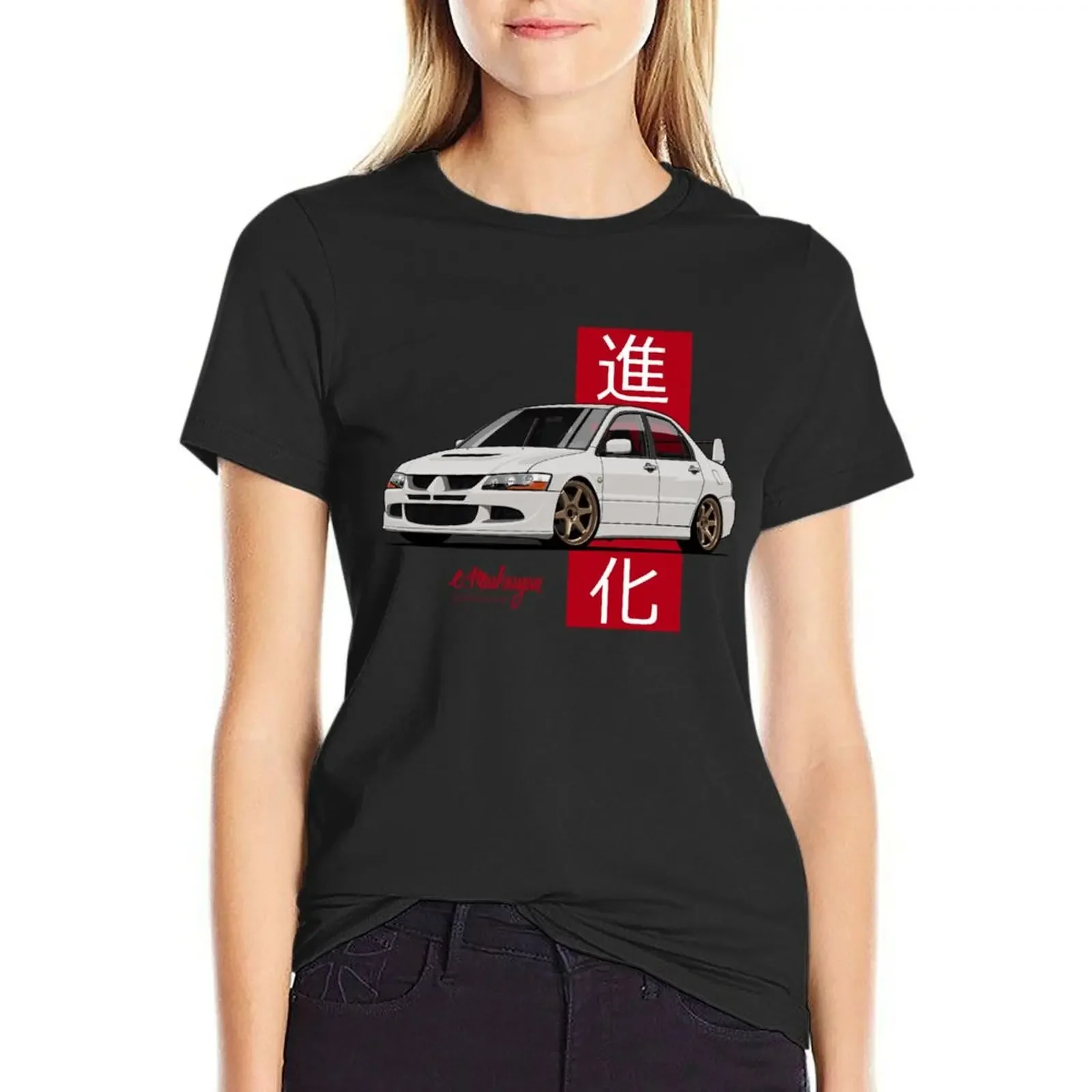 Lancer Evolution VIII (white) T-shirt tees Blouse tops Women's cotton t-shirt
Lancer Evolution VIII (white) T-shirt tees Blouse tops Women's cotton t-shirt