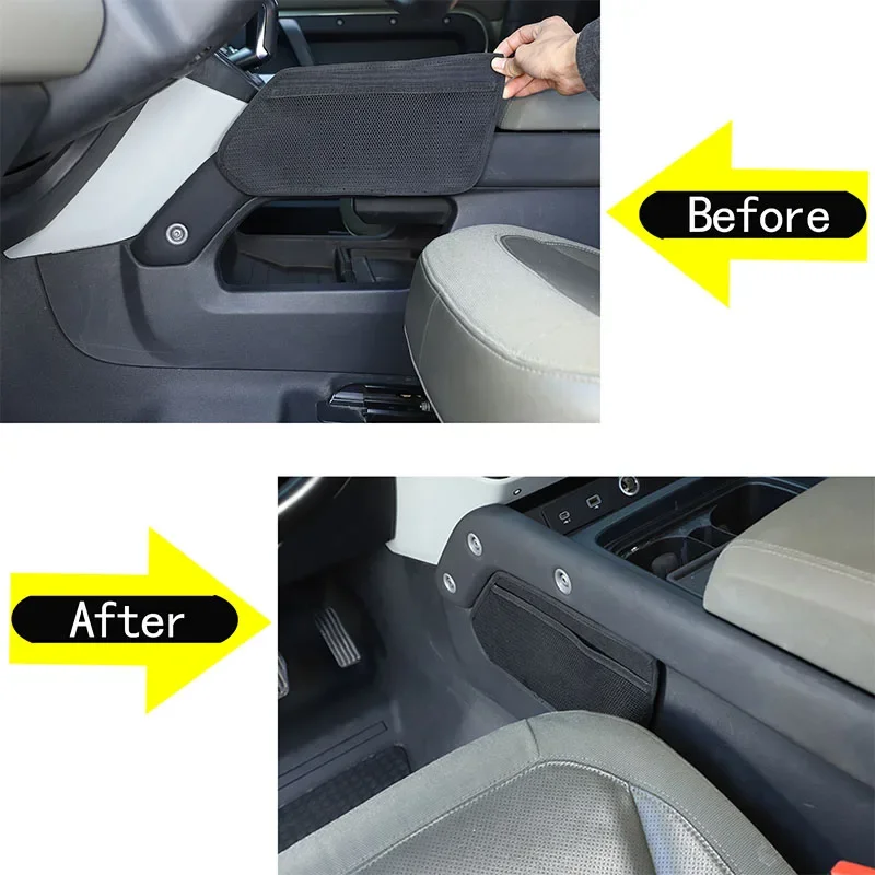 For Land Rover Defender 90 110 2020+ Oxford cloth car center console both sides storage mobile phone hanging bag car accessories
For Land Rover Defender 90 110 2020+ Oxford cloth car center console both sides storage mobile phone hanging bag car accessories