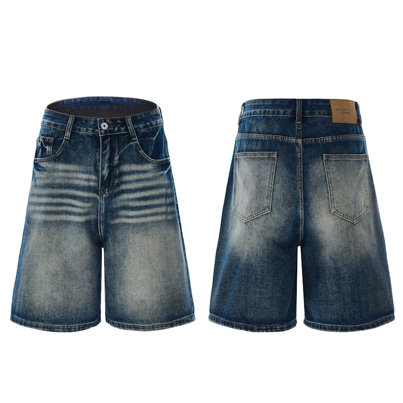 D9105 High Street retro washed design sense cat whiskers denim shorts straight loose summer do old five pants tide brand
D9105 High Street retro washed design sense cat whiskers denim shorts straight loose summer do old five pants tide brand