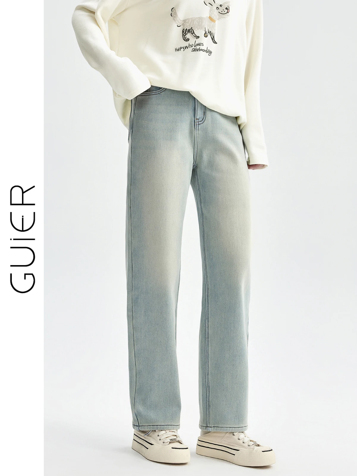 Женские джинсы с высокой талией на флисовой подкладке, повседневные, осень-зима 2025, новые, универсальные, прямые, облегающие брюки
Женские джинсы с высокой талией на флисовой подкладке, повседневные, осень-зима 2025, новые, универсальные, прямые, облегающие брюки