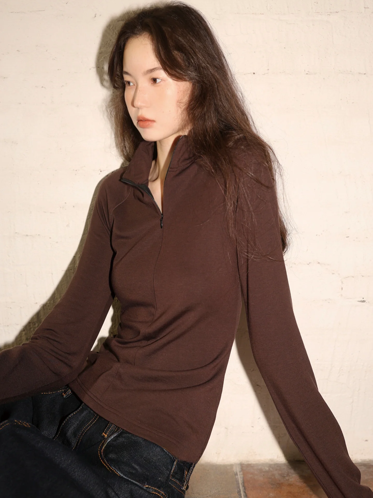 Skin-friendly High Ne Long Sve T-irt Hoodie with Finger Holes f Zipper Slim Fit Wool Blend Casual Women's Top
Skin-friendly High Ne Long Sve T-irt Hoodie with Finger Holes f Zipper Slim Fit Wool Blend Casual Women's Top