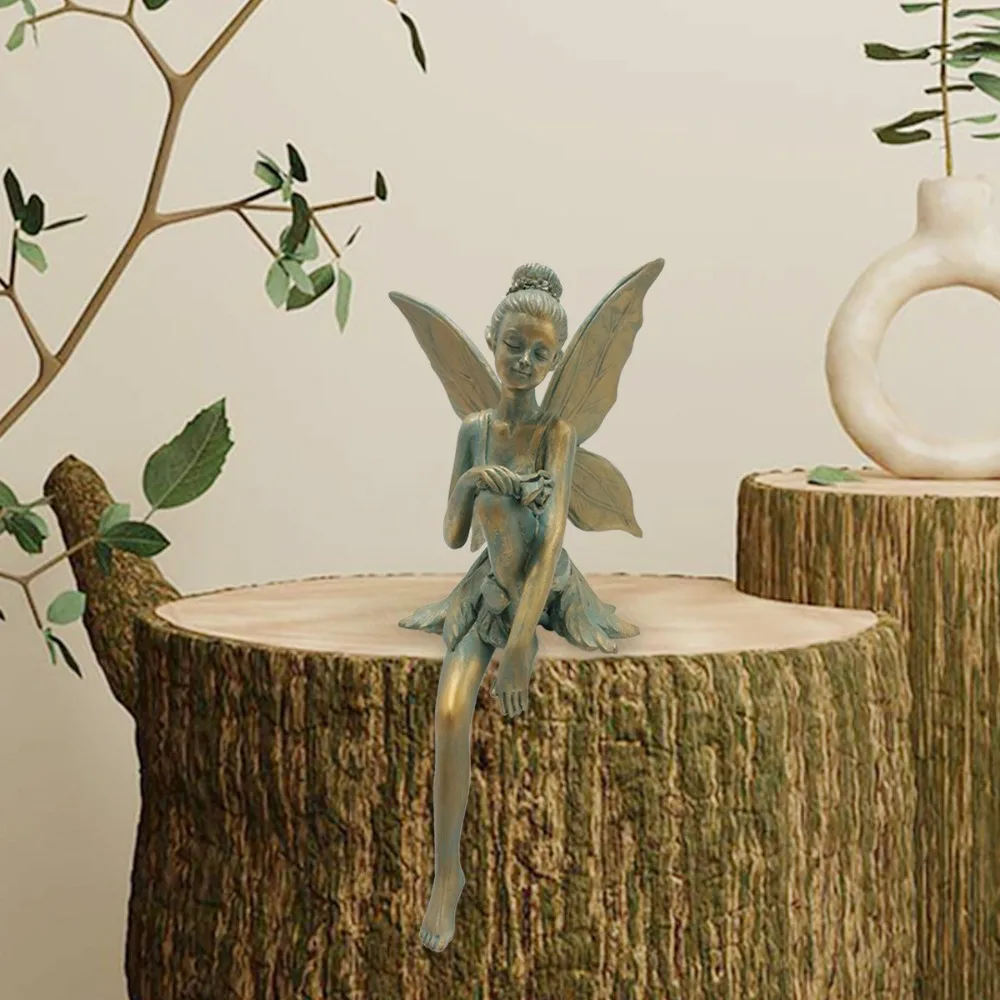 Creative Retro Sitting Flower Fairy Figurine Resin Crafts Handmade Angel Wings Statue Funny Fairy Sculpture Home Office Decor
Creative Retro Sitting Flower Fairy Figurine Resin Crafts Handmade Angel Wings Statue Funny Fairy Sculpture Home Office Decor