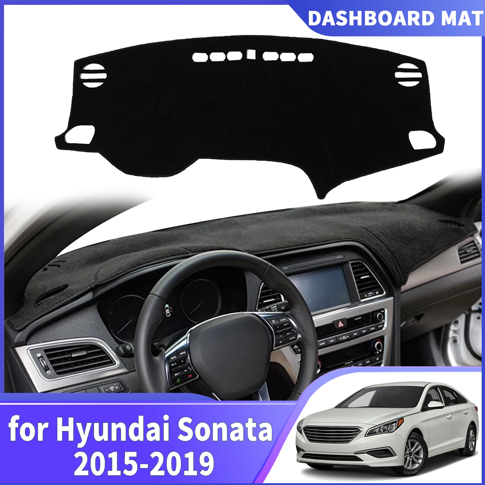 for Hyundai Sonata 2015-2019 LF Custom fit Dashboard Cover Sun Shade Mat Anti‑Glare Anti‑Reflection Carpet Dash Pad Accessories
for Hyundai Sonata 2015-2019 LF Custom fit Dashboard Cover Sun Shade Mat Anti‑Glare Anti‑Reflection Carpet Dash Pad Accessories