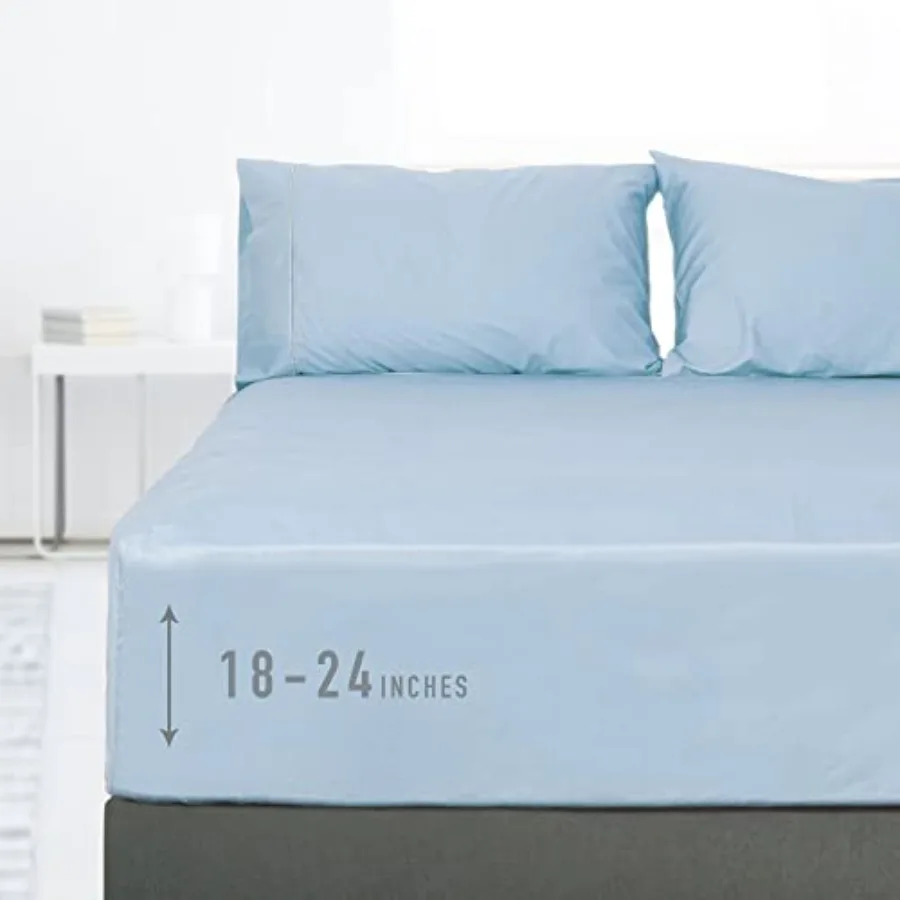 Extra Deep Pocket Sheet Sets Fits 18"-24" in Deep Mattress -100% Cotton Sheet Set Hotel Luxury Soft Breathable Sheet Sets for B
Extra Deep Pocket Sheet Sets Fits 18"-24" in Deep Mattress -100% Cotton Sheet Set Hotel Luxury Soft Breathable Sheet Sets for B