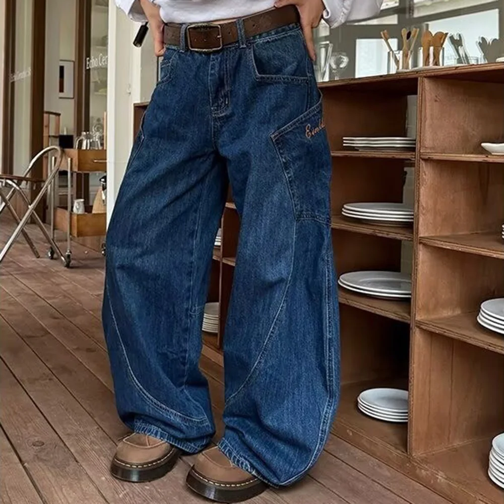 Summer New Men's Big Pocket Embroidered Jeans Y2k Harajuku Retro Fashion Casual Trend Street Hip-Hop Simple Loose Men's Bottoms 
Summer New Men's Big Pocket Embroidered Jeans Y2k Harajuku Retro Fashion Casual Trend Street Hip-Hop Simple Loose Men's Bottoms