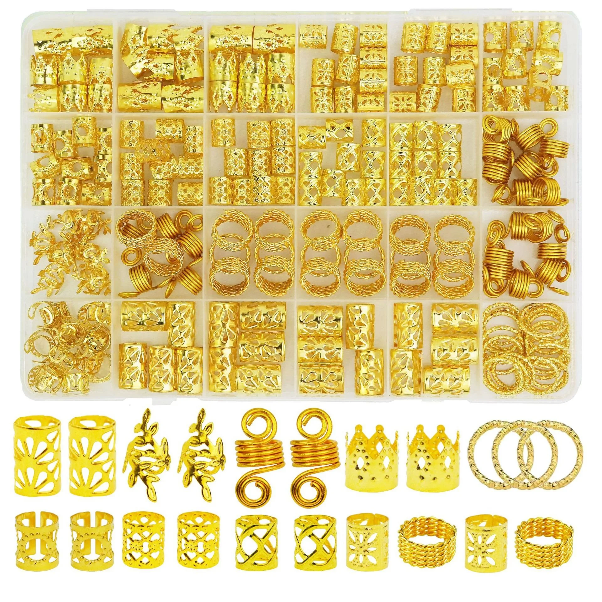 210 Pcs New Dreadlock Hair Ring Wig Hair Decoration Set Extension Loop Kit Hair Accessory Combo DIY Ornament
210 Pcs New Dreadlock Hair Ring Wig Hair Decoration Set Extension Loop Kit Hair Accessory Combo DIY Ornament