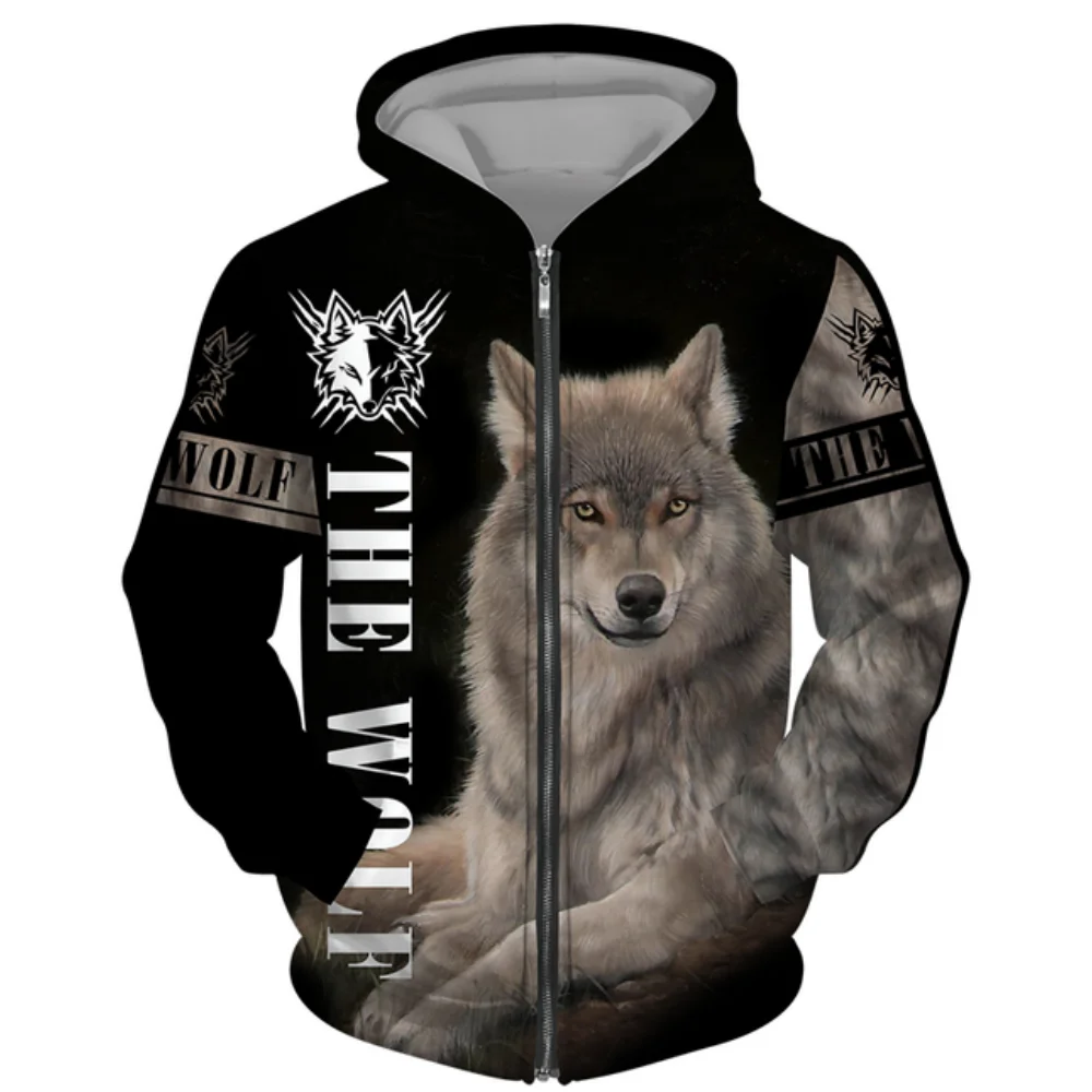 3D Wolf Print Men Zipper Hoodies Fashion Animal Pattern Top Coat Street Punk Style Oversized Sweatshirts Outdoor Leisure Jackets
3D Wolf Print Men Zipper Hoodies Fashion Animal Pattern Top Coat Street Punk Style Oversized Sweatshirts Outdoor Leisure Jackets